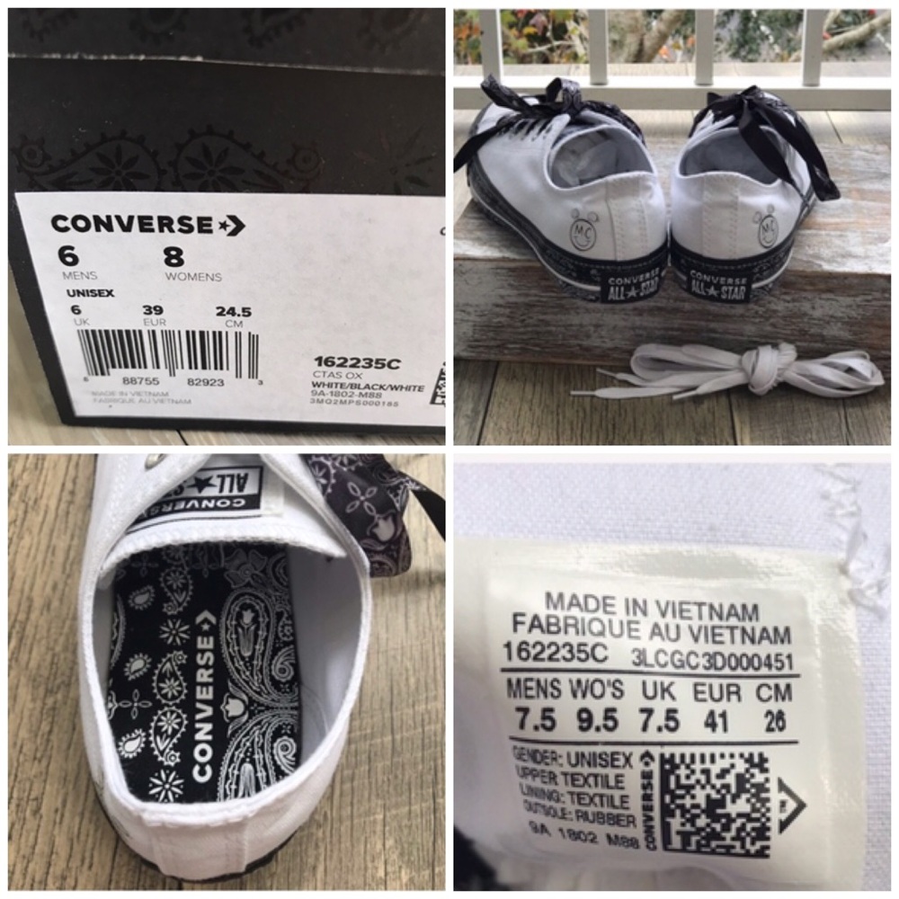 Conv&Miley Ctas OX Ornament White Black W AUTHENT - Picture 7 of 8